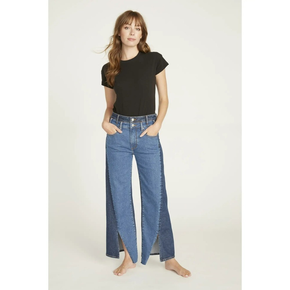 Driftwood Womens Cece X Two Tone Blue Denim Size 27‎